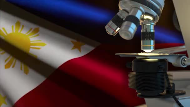 Philippines Concept Scientifique Avec Drapeau — Video