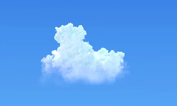 Sozinho Nuvem Céu Azul Isolado Natureza Ilustração — Fotografia de Stock