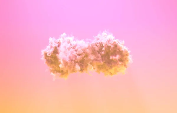 Single Mooie Grote Cumulus Wolk Bij Zonsondergang Natuur Illustratie — Stockfoto
