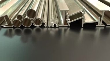 çeşitli rulo metal kaydırmalı endüstriyel arka plan, döngü