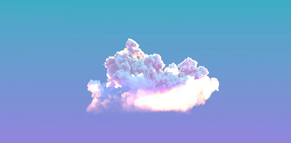 Aranyos Szingli Napnyugta Cumulus Természet Illusztráció — Stock Fotó