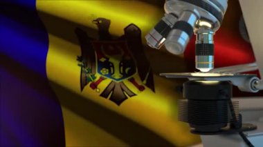 Bayrağı olan Moldova bilim konsepti