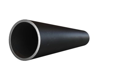 Yuvarlak borulu metal. tecrit edilmiş cgi endüstriyel 3D görüntüleme
