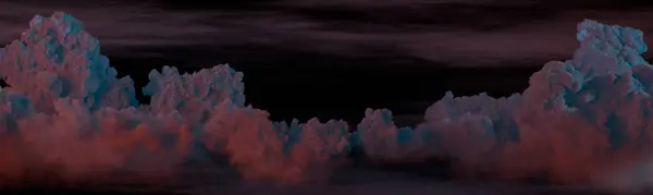 Симпатичный Панорамный Кумул Ночью Cgi Nature Rendering — стоковое фото