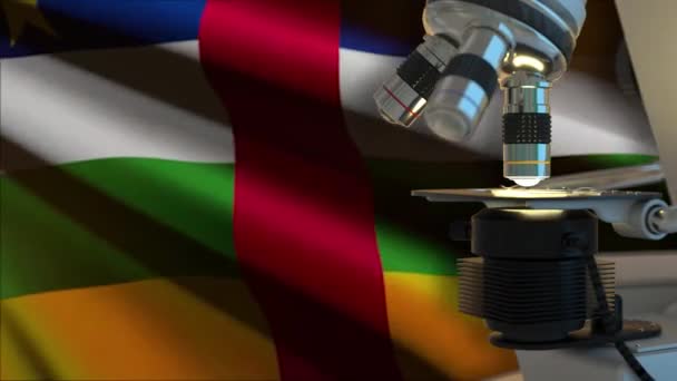 Central African Republic Science Concept Flag — Stock Video