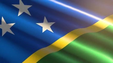 Solomon Adaları parlak bayrak - döngü animasyonu