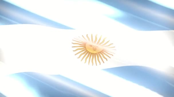 Argentina Dovolená Vlajka Smyčka Animace — Stock video