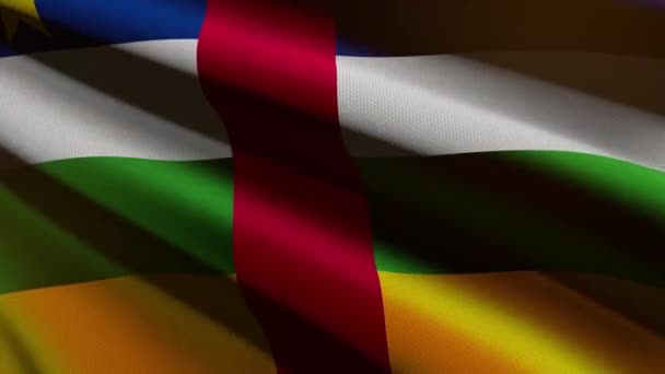 Centraal Afrikaanse Republiek Vlag Loop Animatie — Stockvideo