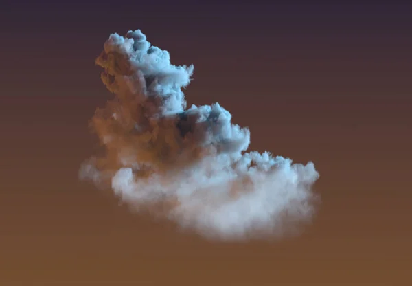 Única Noite Enorme Cumulus Nuvem Natureza Ilustração — Fotografia de Stock