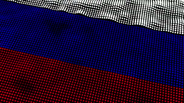 Rusia Bandera Oscura Bucle — Vídeos de Stock