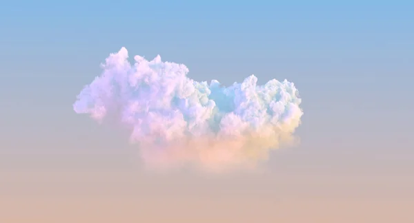 Hermosa Nube Salida Del Sol Sola Cgi Naturaleza Ilustración — Foto de Stock