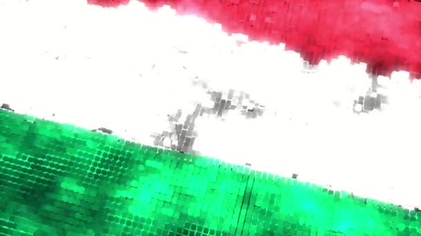 Футуристический Флаг Венгрии Петля — стоковое видео