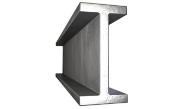 I-beam metal profile, isolated concept industrial 3D rendering