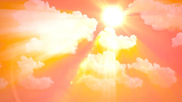 Słodkie Kolorowe Cumulus Chmury Zachód Słońca Tło Koncepcja Abstrakcyjna Renderowanie — Zdjęcie stockowe