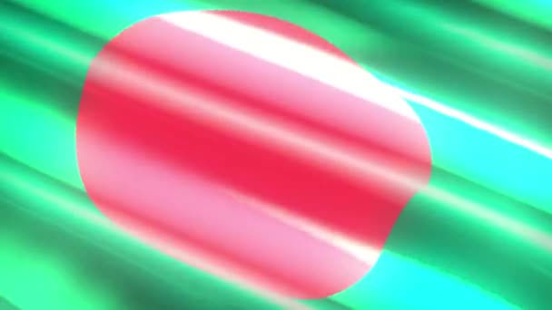 Bandera Bangladesh Animación Bucle — Vídeos de Stock