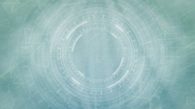 Üç boyutlu soyut illüstrasyon - hareket eden hud veya ui dairelerinin çok renkli modern soyut arka planı, bu kavram