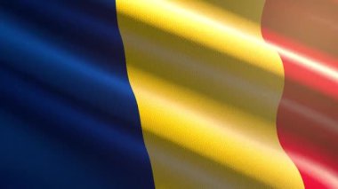 Çad parlak bayrak - döngü animasyonu