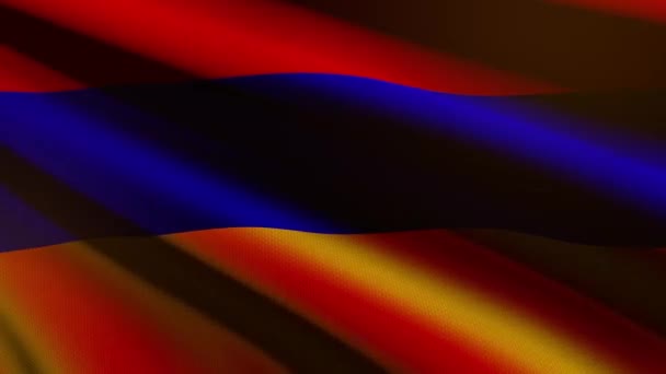 Bandera Armenia Animación Bucle — Vídeos de Stock