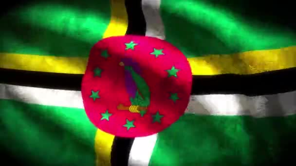 Dominica Grungy Flag Loop – Stock-video