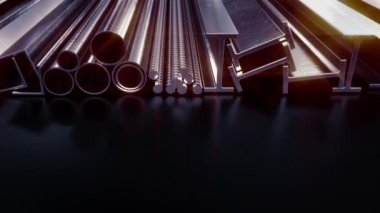 farklı rulo metal siyah kaydırma arkaplan, döngü