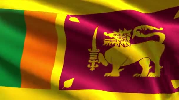 Feestelijke Vlag Van Sri Lanka Loop Animatie — Stockvideo