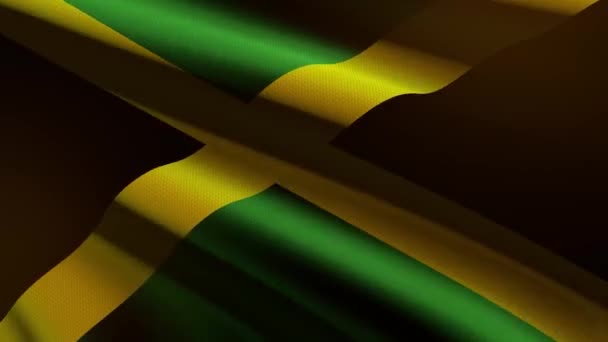 Jamaika Flagge Loop Animation — Stockvideo