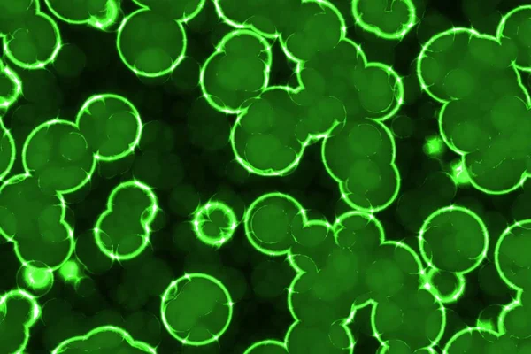 Güzel Tasarım Yeşil Biyo Mikro Organizmalar Dijital Grafik Dokusu Veya — Stok fotoğraf