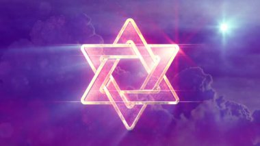 David yıldız bulutlarda Beytüllahim Yıldızı ile birlikte