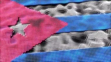 Küba web konsepti bayrak döngüsü