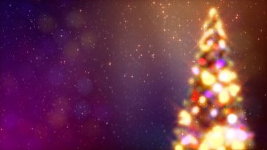 yumuşak odaklı güzel yeni yıl çam ağacı renkli arkaplan, soyut üç boyutlu canlandırma