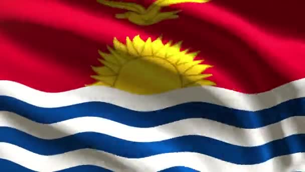 Kiribati Feestelijke Vlag Loop Animatie — Stockvideo