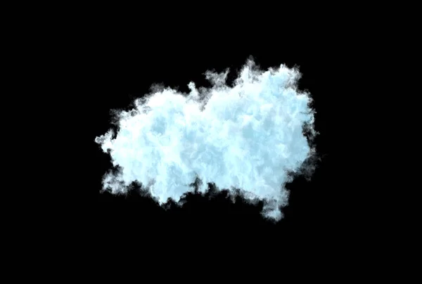 Nube Cúmulo Solitario Sobre Fondo Negro Aislado Naturaleza Digital Ilustración — Foto de Stock