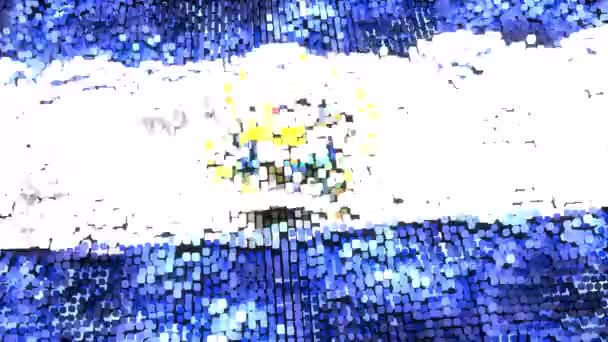 Сальвадор Яркий Флаг Петля — стоковое видео