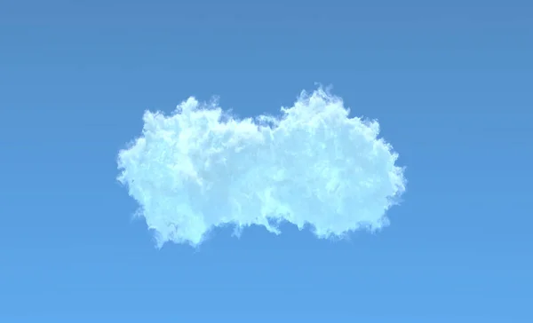 Sozinho Nuvem Céu Azul Fundo Isolado Natureza Ilustração — Fotografia de Stock