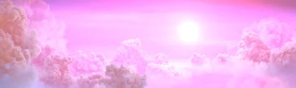 Tramonto Cumulus Panoramico Con Raggi Sole Concetto Natura Illustrazione — Foto Stock
