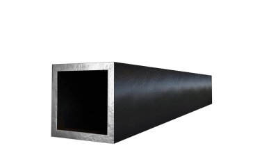 Kare boru yuvarlanmış metal, izole edilmiş endüstriyel 3D görüntüleme