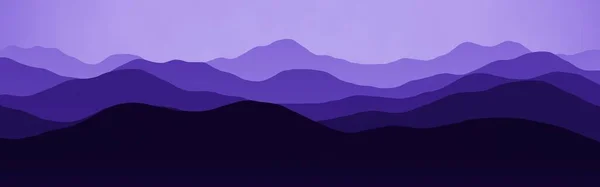 Belles Montagnes Violettes Crépuscule Texture Dessinée Numérique Illustration Fond — Photo