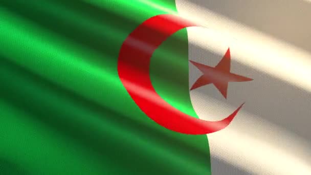 Algeria Bandiera Lucida Animazione Loop — Video Stock