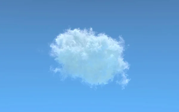 Única Nuvem Céu Azul Pano Fundo Isolado Natureza Digital Ilustração — Fotografia de Stock