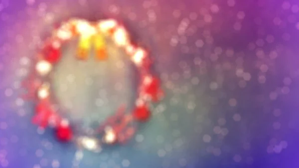 bokeh backdrop of xmas coronet with free space for your text , cg abstract 3D rendering
