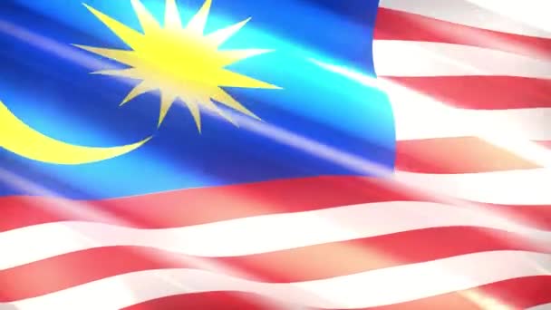 Malásia Bandeira Férias Animação Loop — Vídeo de Stock
