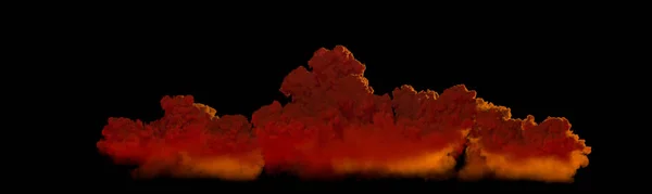 Arkaplan Günbatımında Kırmızı Kümülüs Bulutlarının Manzarası Izole Doğa Boyutlu Illüstrasyon — Stok fotoğraf