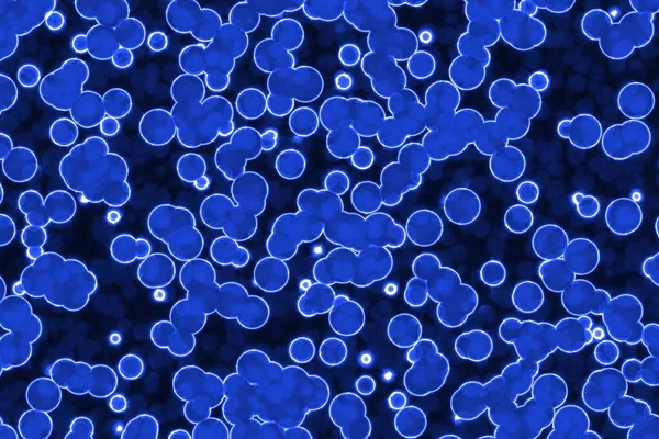 Design Modern Blue Big Amount Biological Living Cells Computer Graphic — Stock Photo, Image