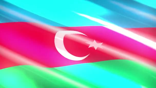 Bandera Azerbaiyán Animación Bucle — Vídeo de stock