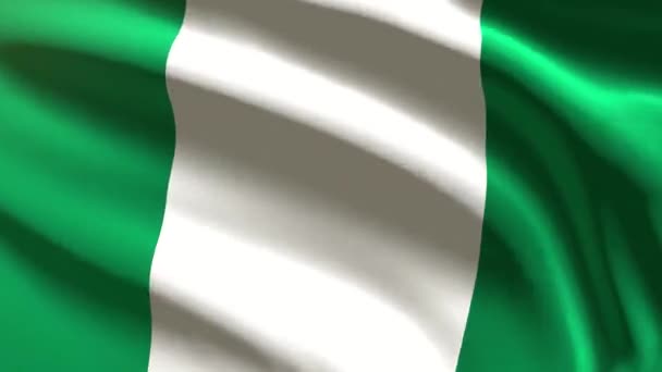 Nigeria Festlig Flagga Loop Animation — Stockvideo