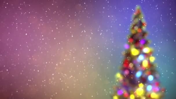 Bokeh Yeni Yıl Ağacı — Stok video