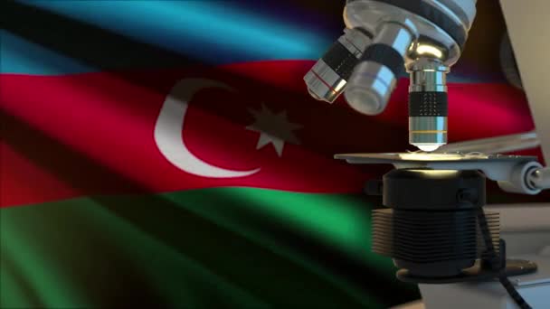 Azerbaiyán Concepto Ciencia Con Bandera — Vídeo de stock