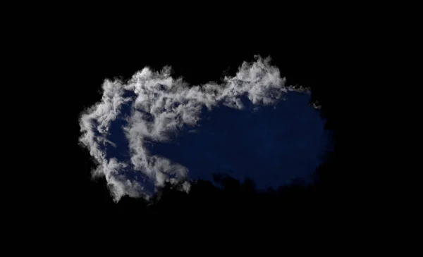 Jedna Noc Szary Chmura Czarny Izolowany Cyfrowy Charakter Ilustracja — Zdjęcie stockowe
