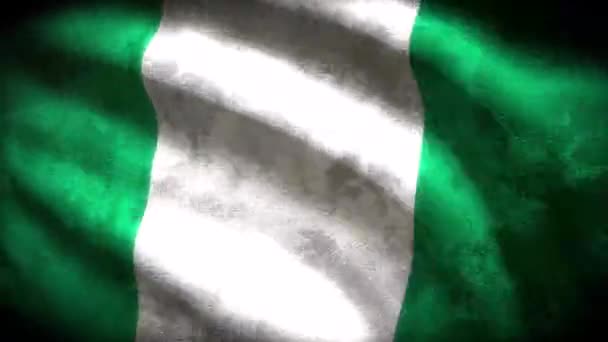 Nigéria Grungy Zászló Hurok — Stock videók