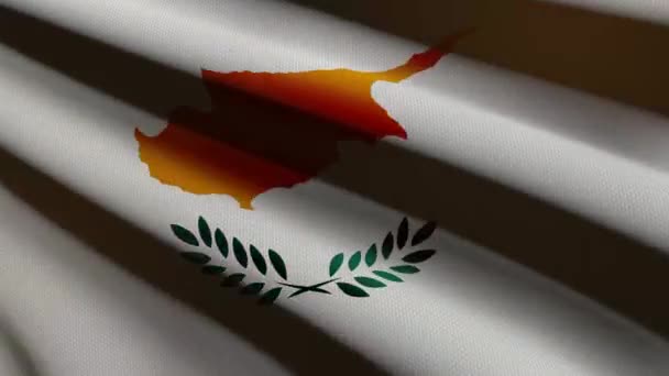 Ciprus Zászló Ciklus Animáció — Stock videók